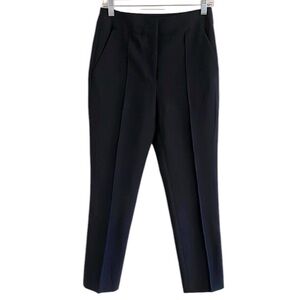 Veronica Beard Straight‎ Leg Pintuck Trousers Women’s 4 High Rise Ankle Black